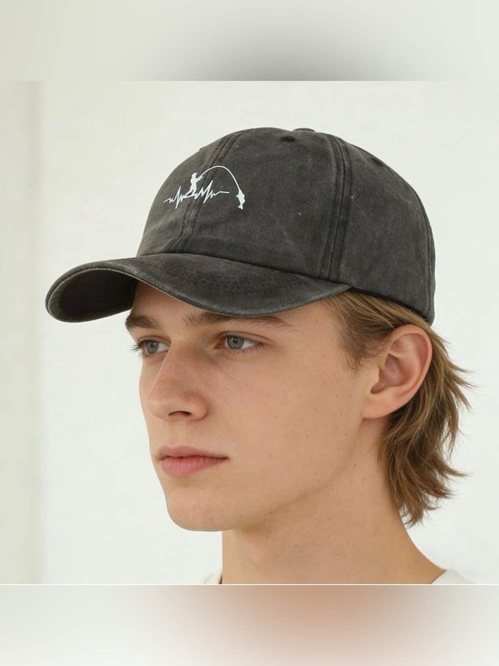 Embroidered Joker Distressed Black Baseball Cap/unisex